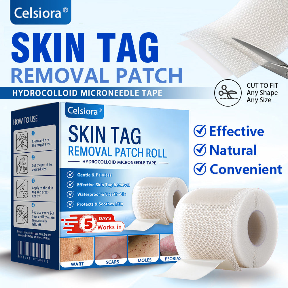 🍁🌟Celsiora® Multi-Functional Microneedle Hydrocolloid Patch Roll | Targets Skin Tags, Warts & Stubborn Blemishes