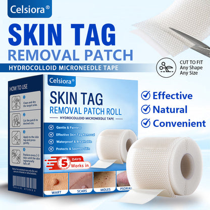 🍁🌟Celsiora® Multi-Functional Microneedle Hydrocolloid Patch Roll | Targets Skin Tags, Warts & Stubborn Blemishes